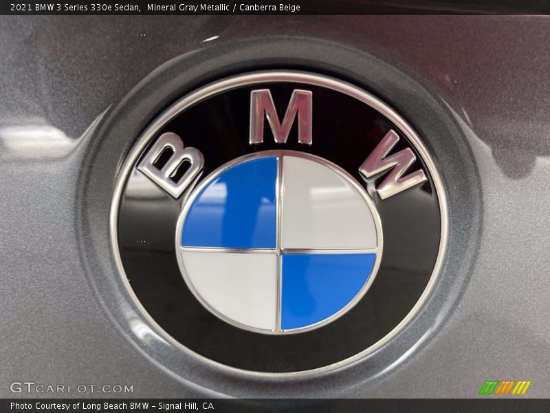 Mineral Gray Metallic / Canberra Beige 2021 BMW 3 Series 330e Sedan