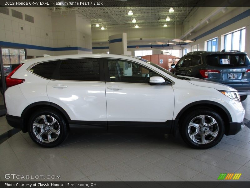 Platinum White Pearl / Black 2019 Honda CR-V EX-L