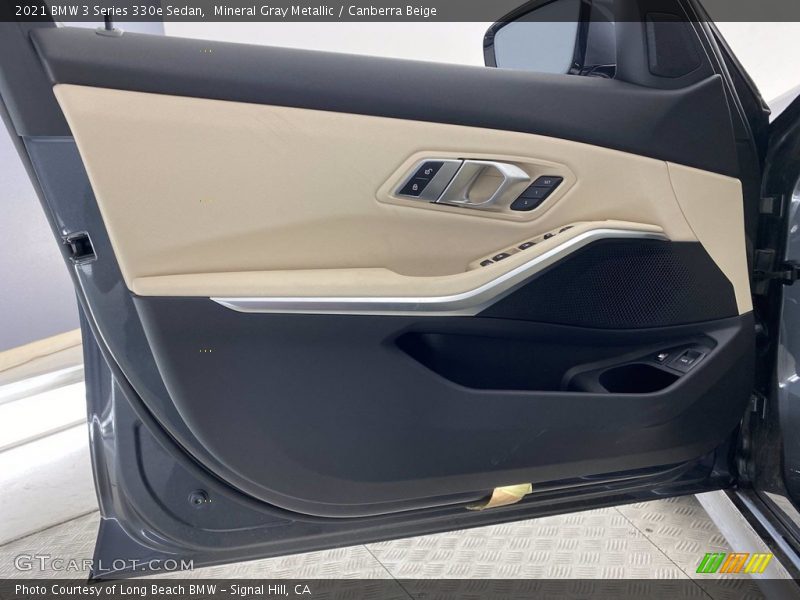 Mineral Gray Metallic / Canberra Beige 2021 BMW 3 Series 330e Sedan