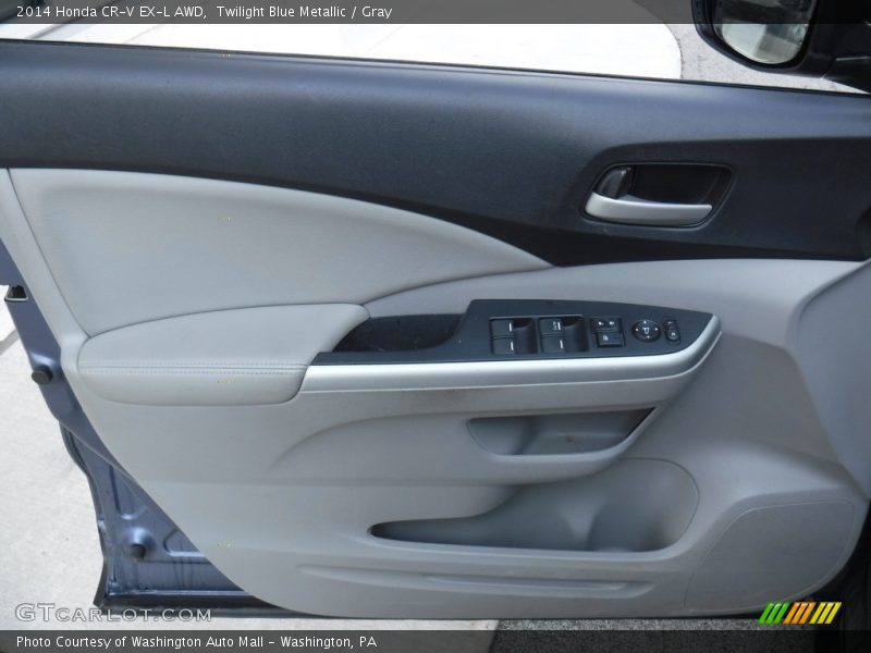 Twilight Blue Metallic / Gray 2014 Honda CR-V EX-L AWD