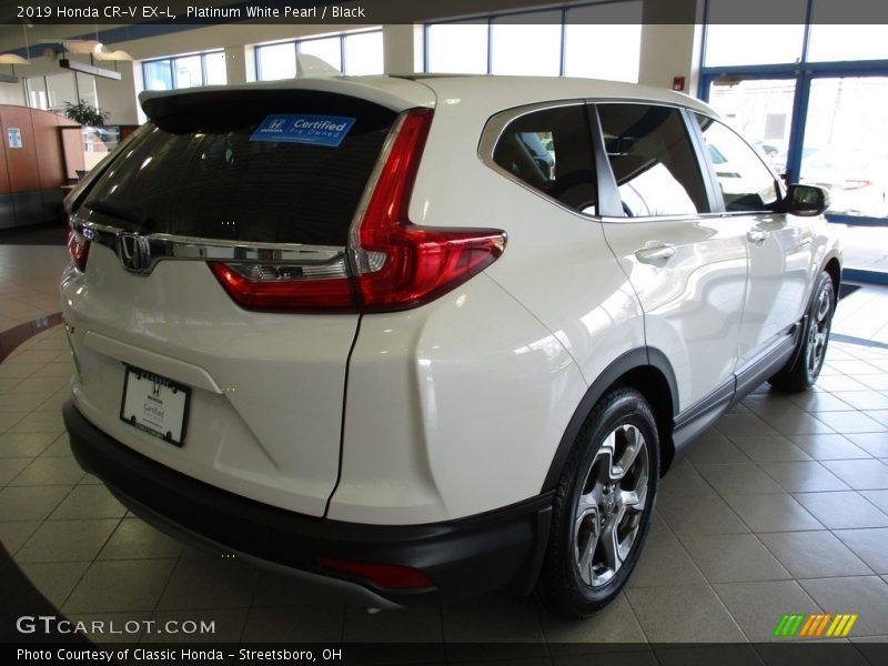 Platinum White Pearl / Black 2019 Honda CR-V EX-L