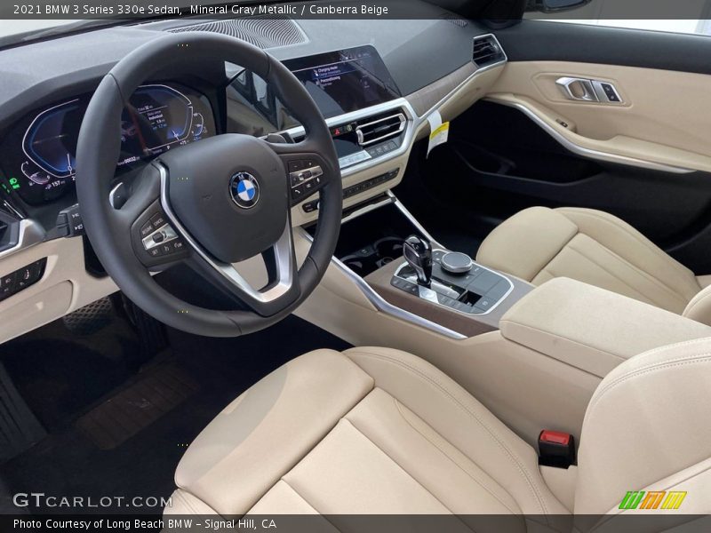Mineral Gray Metallic / Canberra Beige 2021 BMW 3 Series 330e Sedan