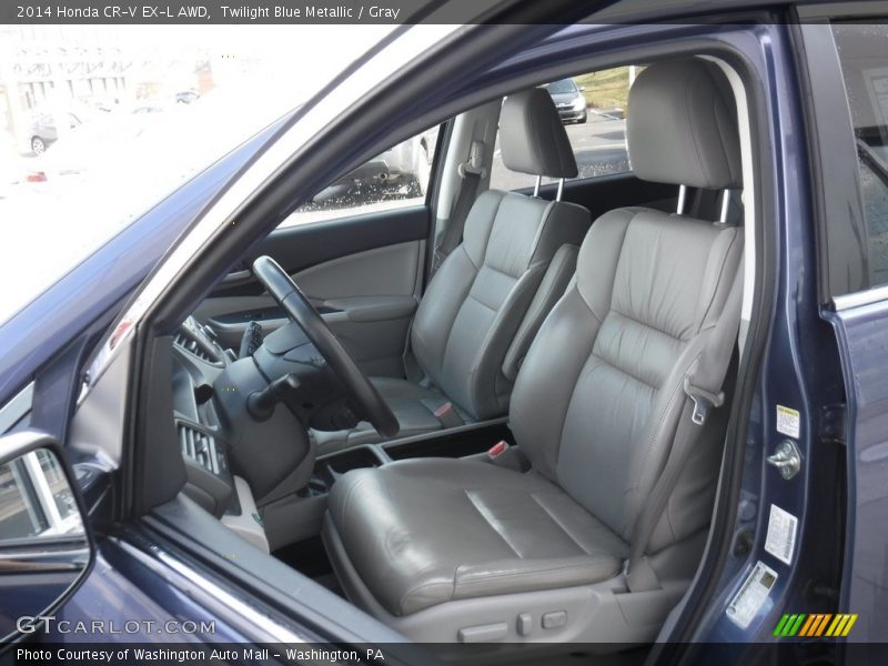 Twilight Blue Metallic / Gray 2014 Honda CR-V EX-L AWD