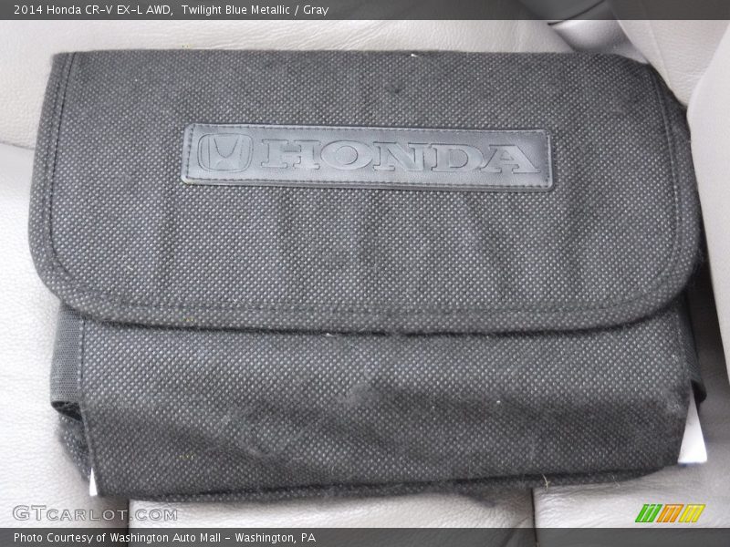 Twilight Blue Metallic / Gray 2014 Honda CR-V EX-L AWD