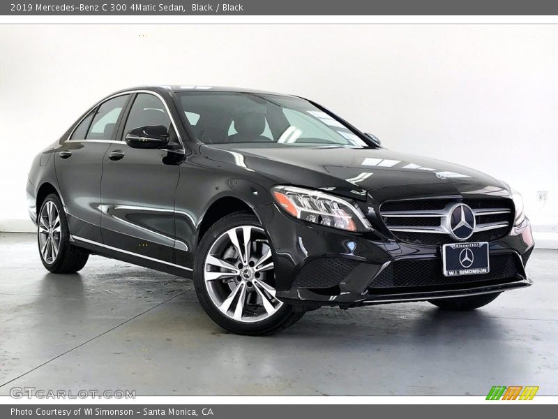 Black / Black 2019 Mercedes-Benz C 300 4Matic Sedan