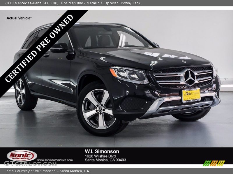 Obsidian Black Metallic / Espresso Brown/Black 2018 Mercedes-Benz GLC 300