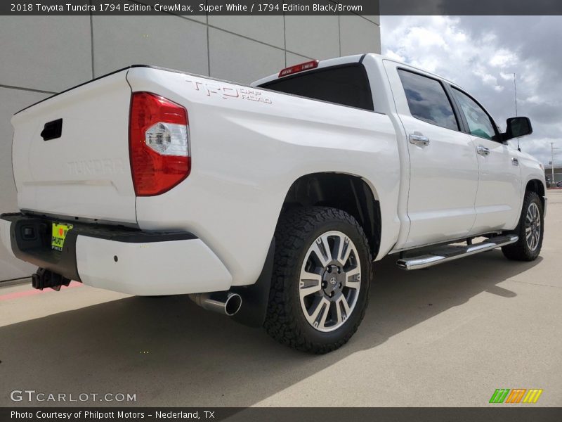 Super White / 1794 Edition Black/Brown 2018 Toyota Tundra 1794 Edition CrewMax