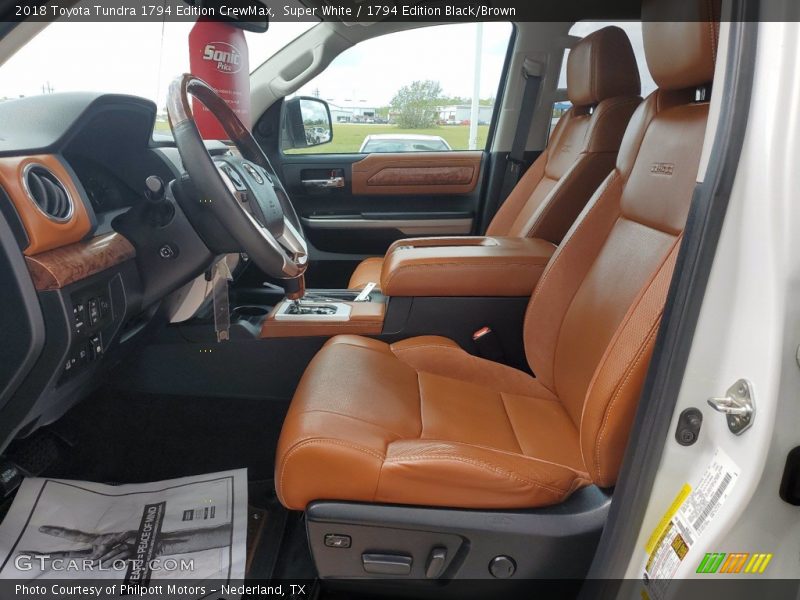 Front Seat of 2018 Tundra 1794 Edition CrewMax