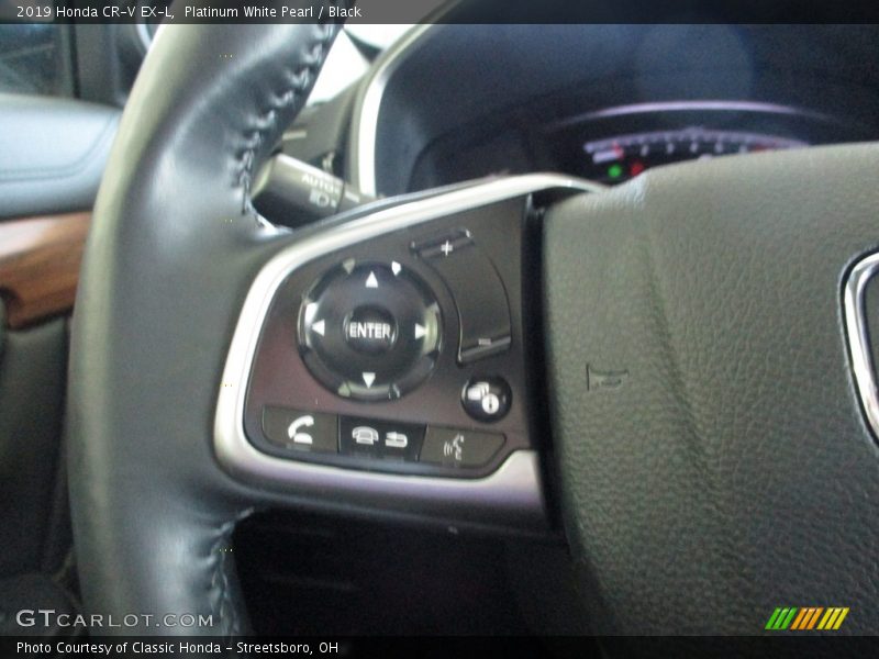 Platinum White Pearl / Black 2019 Honda CR-V EX-L