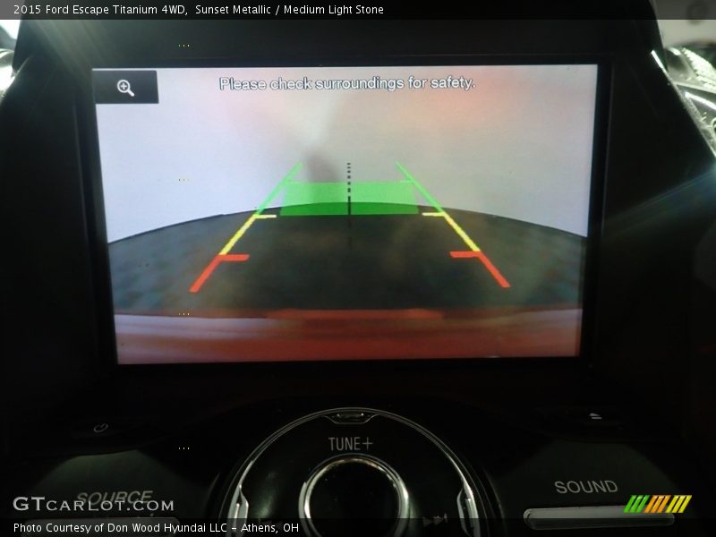 Sunset Metallic / Medium Light Stone 2015 Ford Escape Titanium 4WD