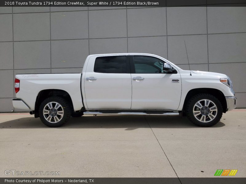Super White / 1794 Edition Black/Brown 2018 Toyota Tundra 1794 Edition CrewMax