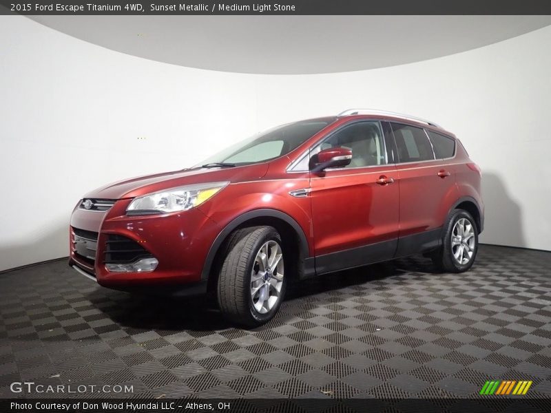 Sunset Metallic / Medium Light Stone 2015 Ford Escape Titanium 4WD