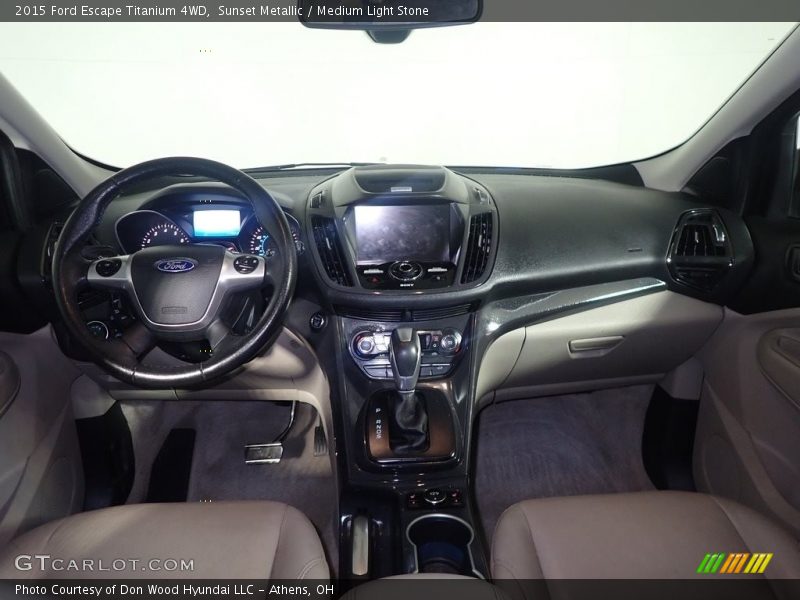 Sunset Metallic / Medium Light Stone 2015 Ford Escape Titanium 4WD
