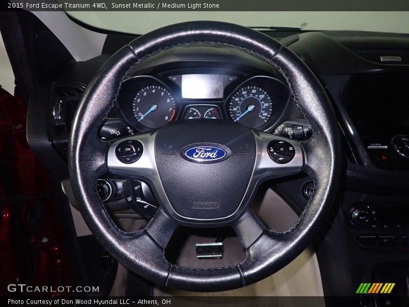 Sunset Metallic / Medium Light Stone 2015 Ford Escape Titanium 4WD