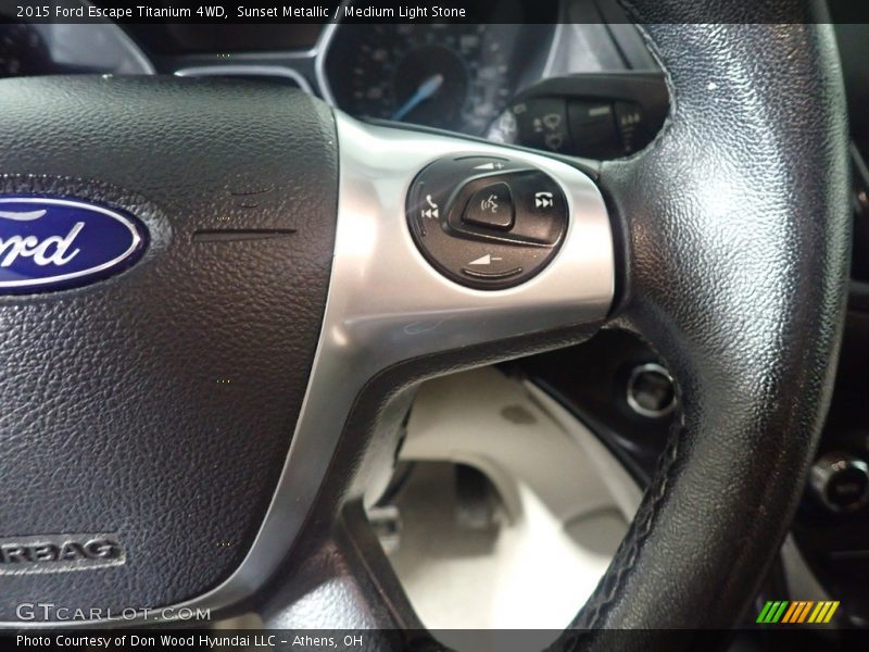 Sunset Metallic / Medium Light Stone 2015 Ford Escape Titanium 4WD