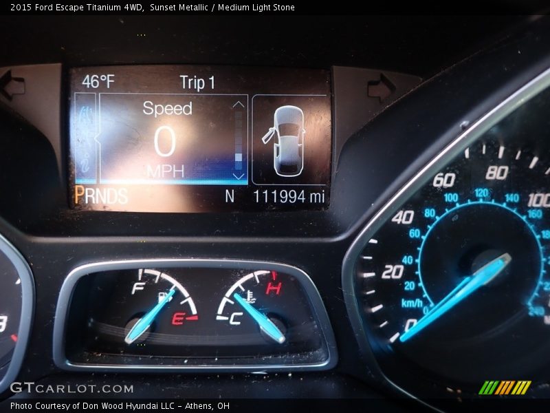 Sunset Metallic / Medium Light Stone 2015 Ford Escape Titanium 4WD