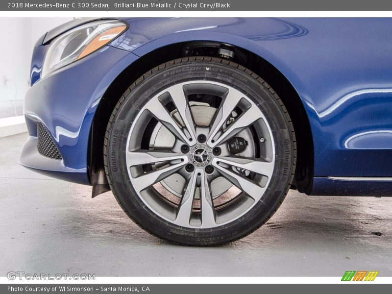 Brilliant Blue Metallic / Crystal Grey/Black 2018 Mercedes-Benz C 300 Sedan