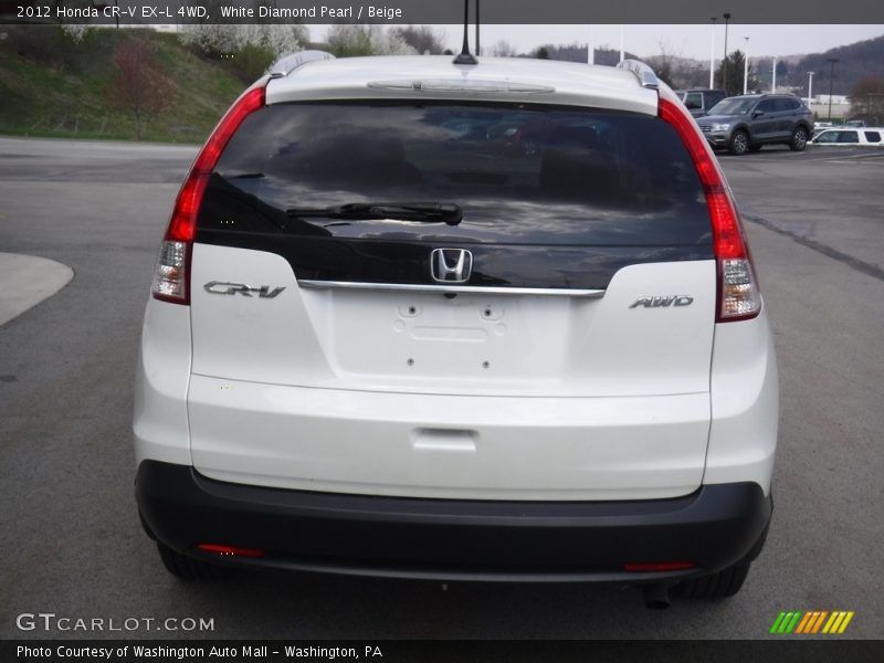 White Diamond Pearl / Beige 2012 Honda CR-V EX-L 4WD