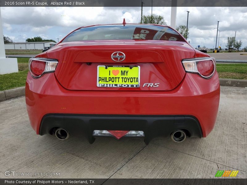 Ablaze Red / Black 2016 Scion FR-S Coupe