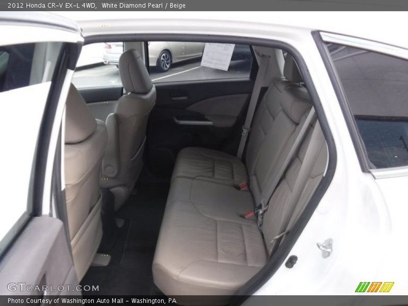 White Diamond Pearl / Beige 2012 Honda CR-V EX-L 4WD