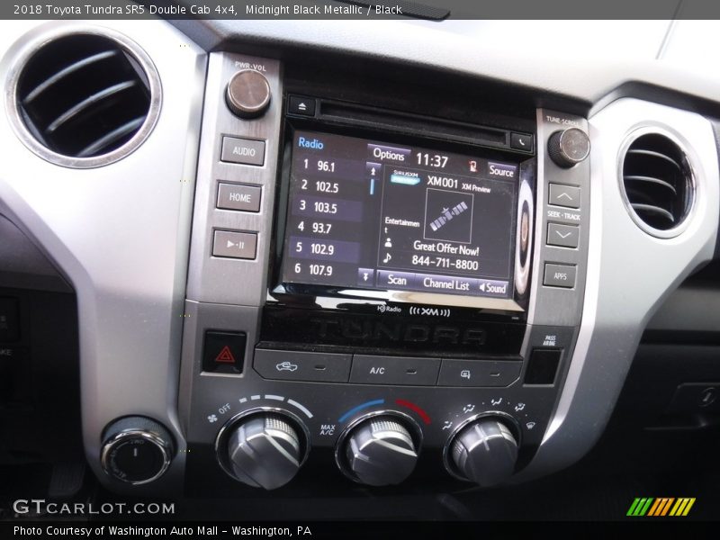 Midnight Black Metallic / Black 2018 Toyota Tundra SR5 Double Cab 4x4