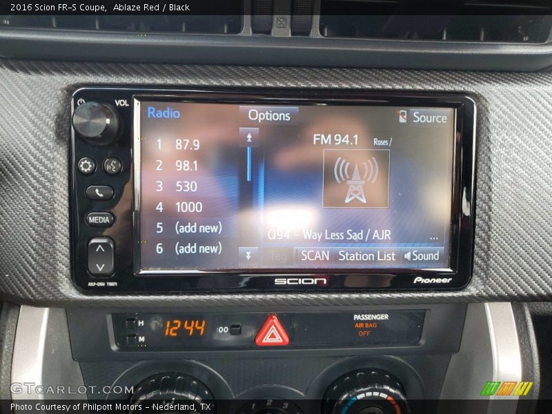 Ablaze Red / Black 2016 Scion FR-S Coupe