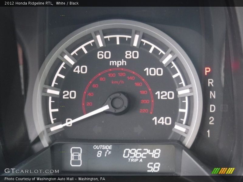 White / Black 2012 Honda Ridgeline RTL