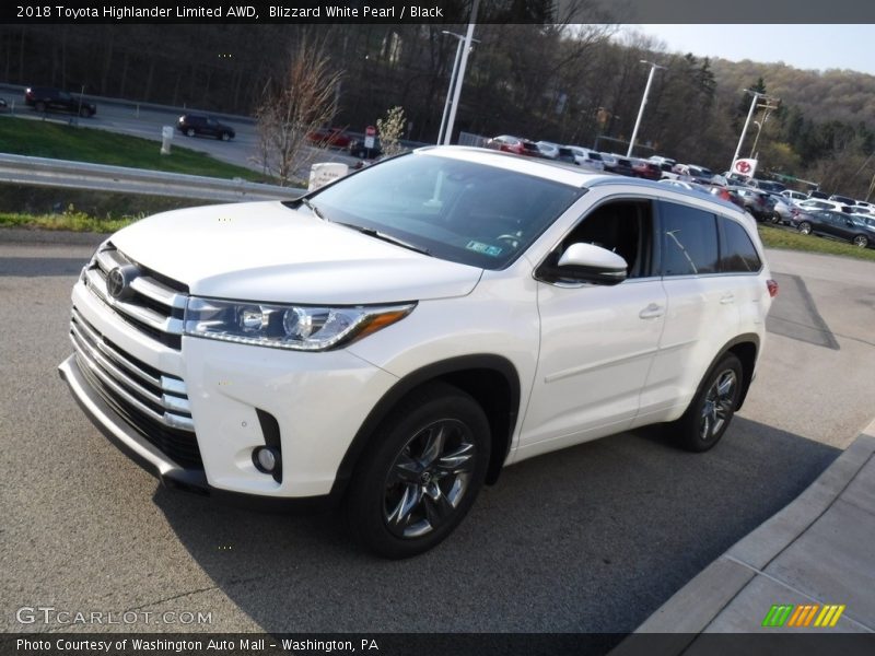 Blizzard White Pearl / Black 2018 Toyota Highlander Limited AWD