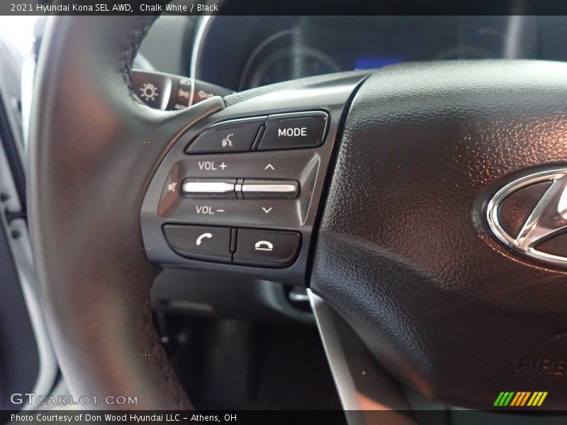 Chalk White / Black 2021 Hyundai Kona SEL AWD