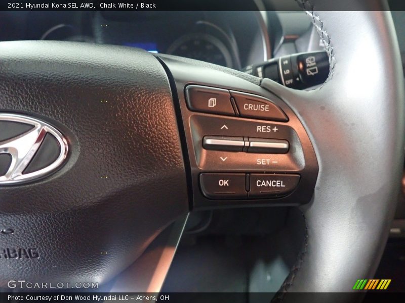 Chalk White / Black 2021 Hyundai Kona SEL AWD