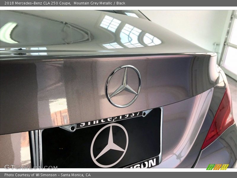Mountain Grey Metallic / Black 2018 Mercedes-Benz CLA 250 Coupe