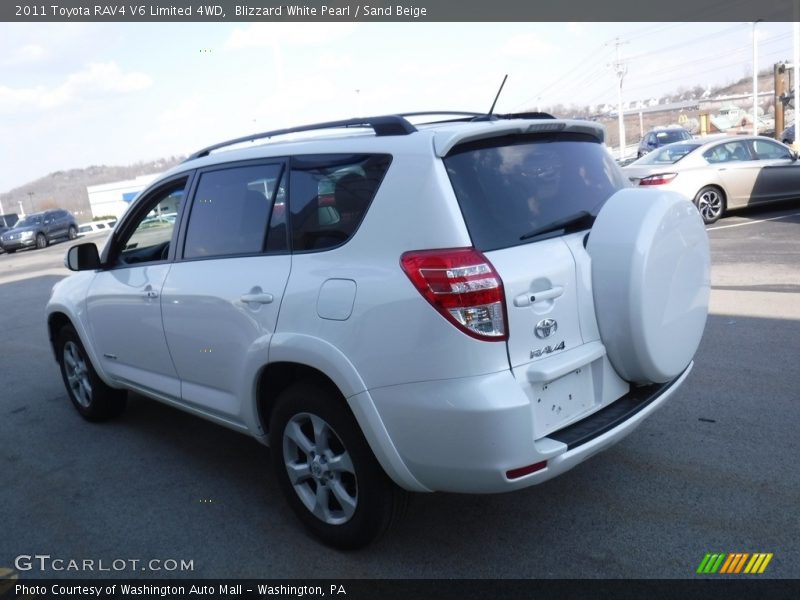 Blizzard White Pearl / Sand Beige 2011 Toyota RAV4 V6 Limited 4WD