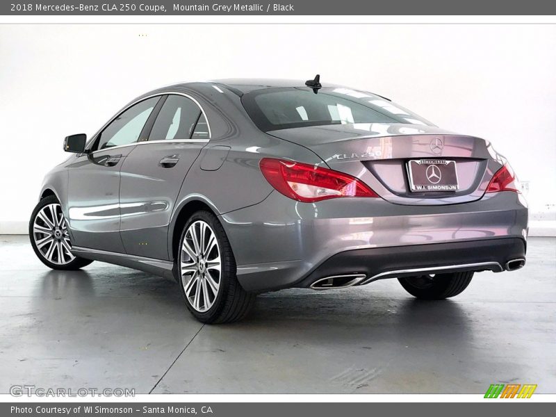 Mountain Grey Metallic / Black 2018 Mercedes-Benz CLA 250 Coupe