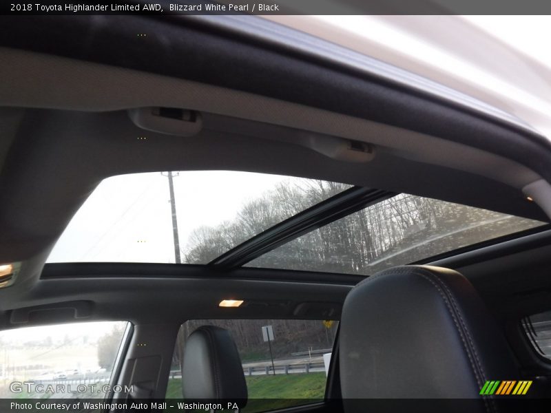 Blizzard White Pearl / Black 2018 Toyota Highlander Limited AWD