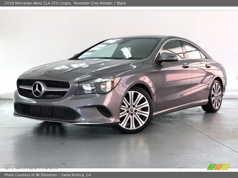 Mountain Grey Metallic / Black 2018 Mercedes-Benz CLA 250 Coupe