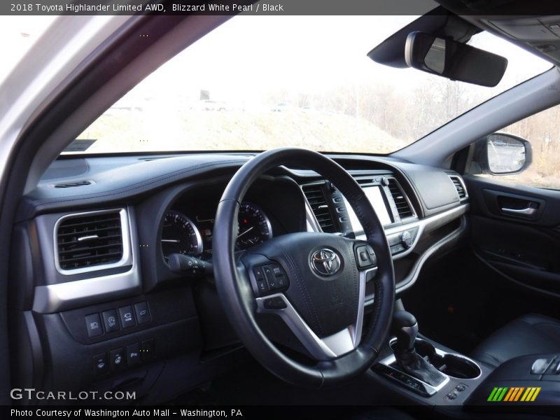 Blizzard White Pearl / Black 2018 Toyota Highlander Limited AWD