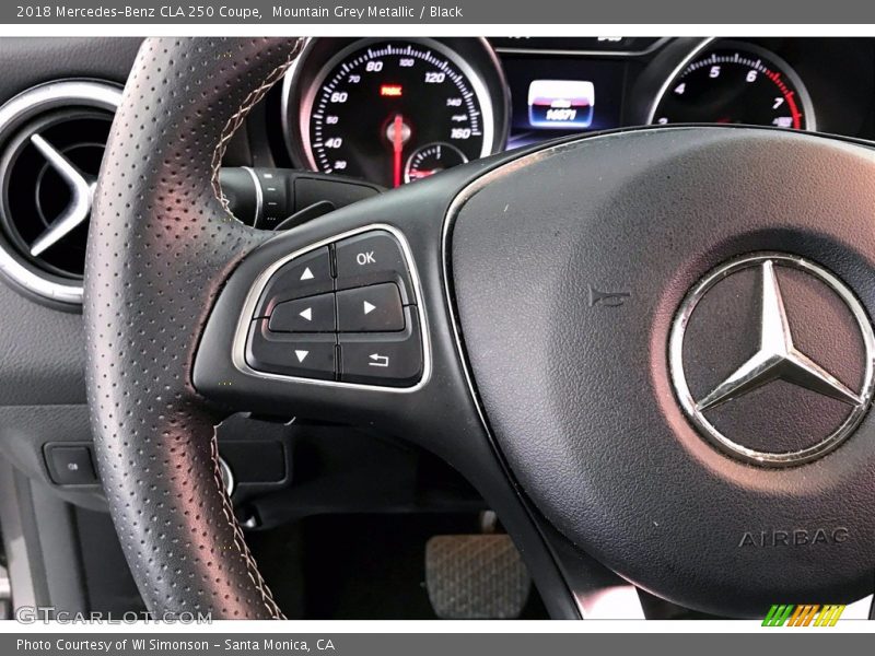Mountain Grey Metallic / Black 2018 Mercedes-Benz CLA 250 Coupe