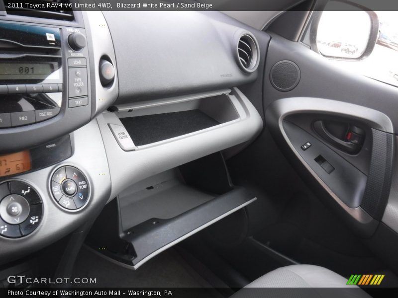Blizzard White Pearl / Sand Beige 2011 Toyota RAV4 V6 Limited 4WD