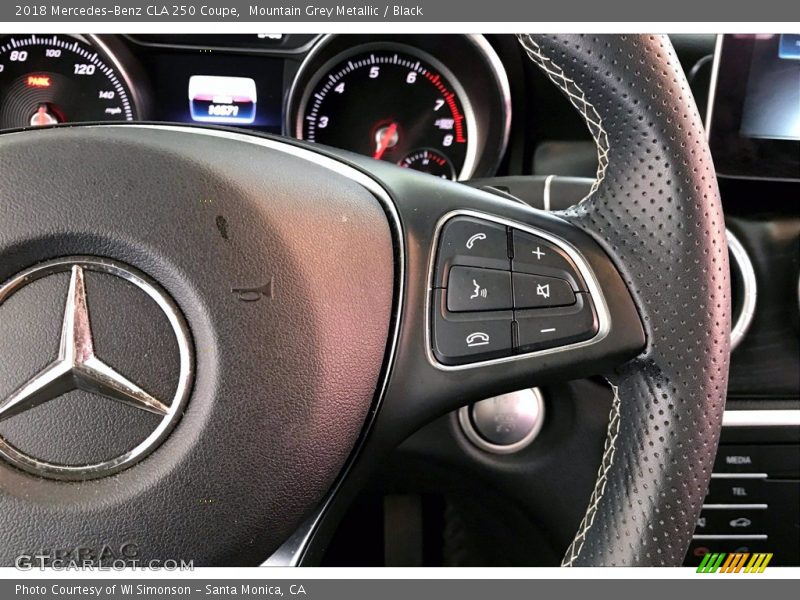 Mountain Grey Metallic / Black 2018 Mercedes-Benz CLA 250 Coupe