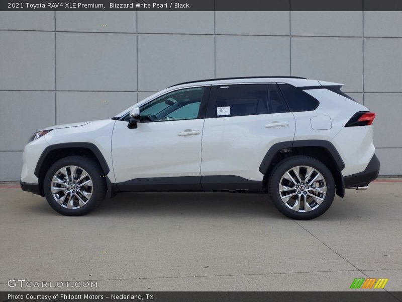 Blizzard White Pearl / Black 2021 Toyota RAV4 XLE Premium