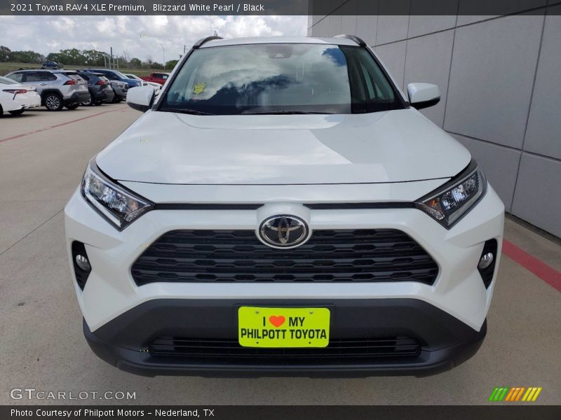 Blizzard White Pearl / Black 2021 Toyota RAV4 XLE Premium