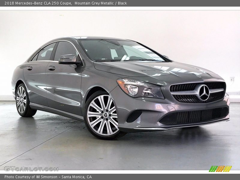 Mountain Grey Metallic / Black 2018 Mercedes-Benz CLA 250 Coupe