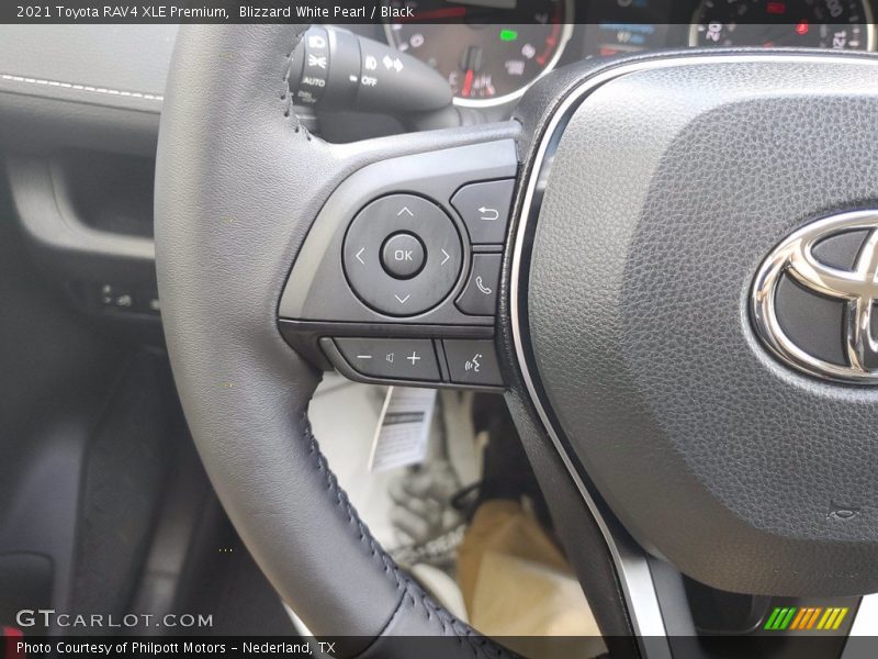 Blizzard White Pearl / Black 2021 Toyota RAV4 XLE Premium