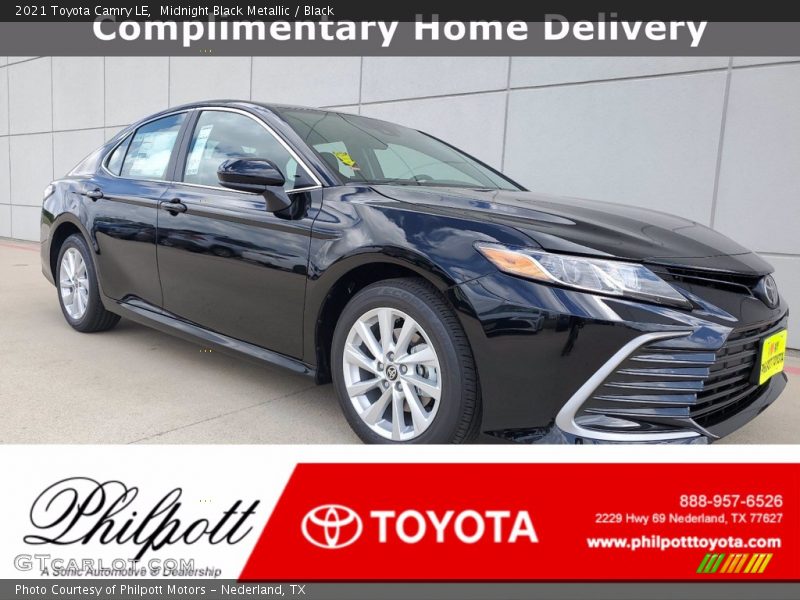 Midnight Black Metallic / Black 2021 Toyota Camry LE
