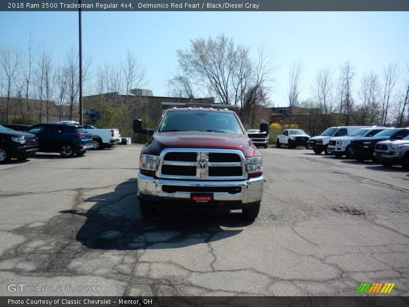 Delmonico Red Pearl / Black/Diesel Gray 2018 Ram 3500 Tradesman Regular 4x4