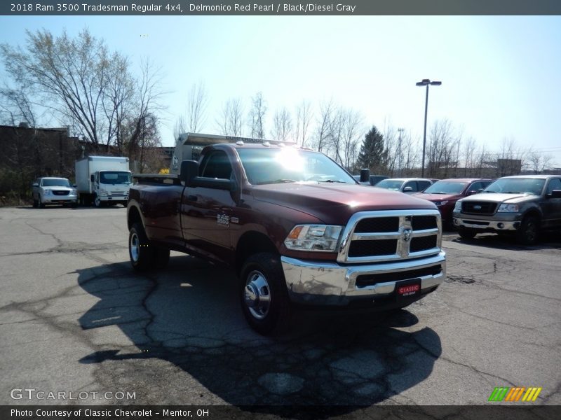 Delmonico Red Pearl / Black/Diesel Gray 2018 Ram 3500 Tradesman Regular 4x4