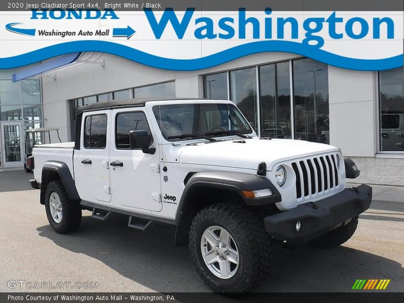 Bright White / Black 2020 Jeep Gladiator Sport 4x4