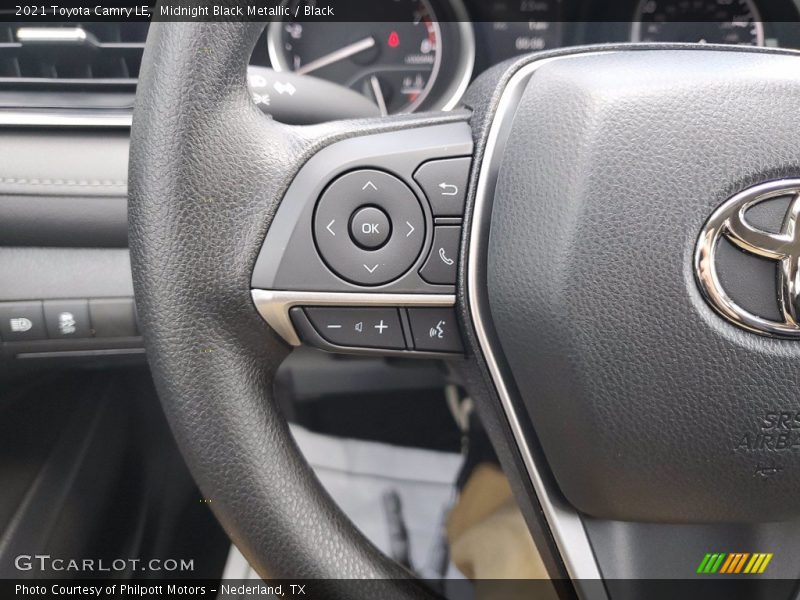 Midnight Black Metallic / Black 2021 Toyota Camry LE