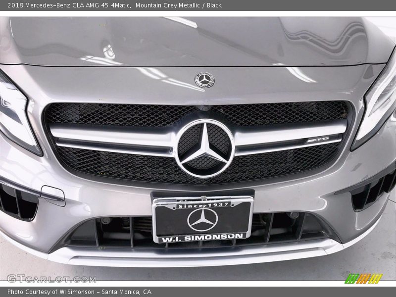 Mountain Grey Metallic / Black 2018 Mercedes-Benz GLA AMG 45 4Matic