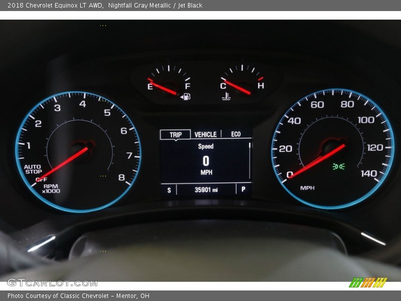 Nightfall Gray Metallic / Jet Black 2018 Chevrolet Equinox LT AWD
